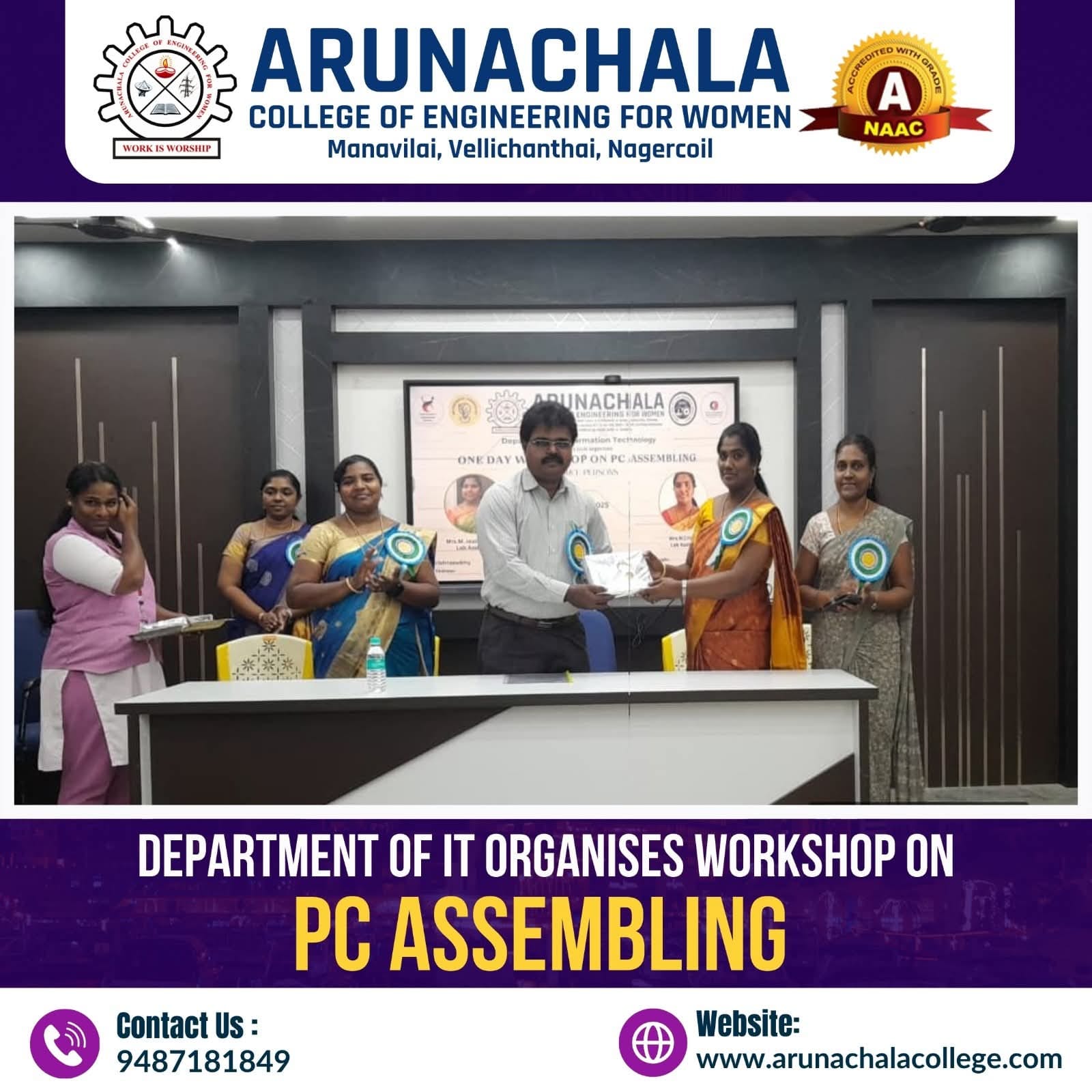 DEPARTMENT OF IT ORGANISES PC ASSEMBLING